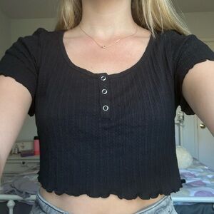 Black crop top